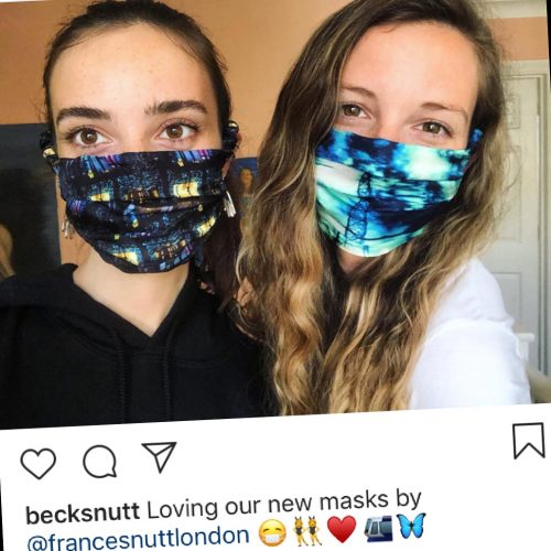 Sisters ~ Pylon & Oxford St Xmas Tartan Masks